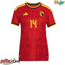 Camiseta Bélgica Dodi Lukebakio #14 Primera Equipación para mujer Mundial 2026 manga corta